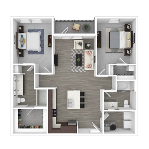 2 bedroom floor plan furnished azalea bay apartments